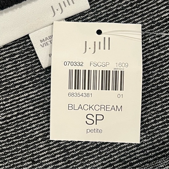 NEW J.Jill Black/Cream Windowpane Plaid Mini Skirt SP Small Petite Cotton Blend - Picture 10 of 16